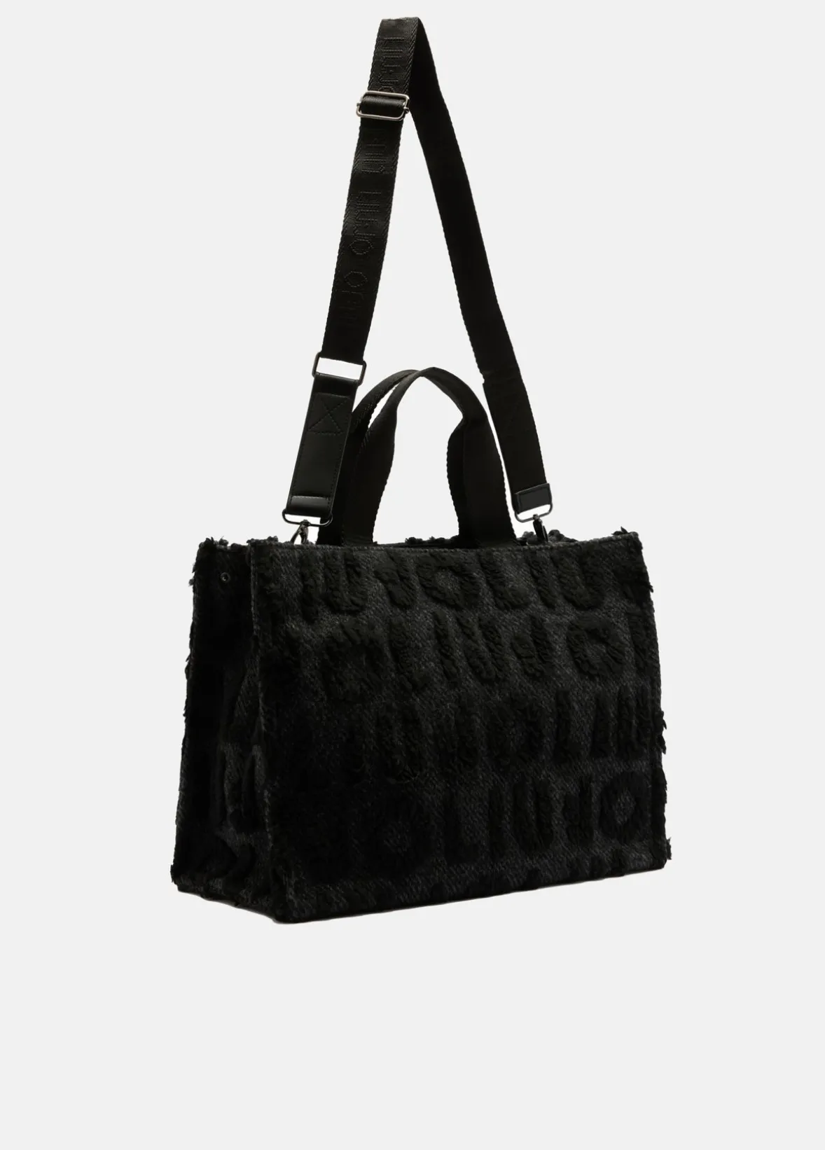 Shopping bag grande in misto lana