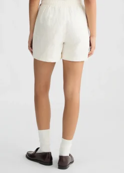 Short in cotone con ricami