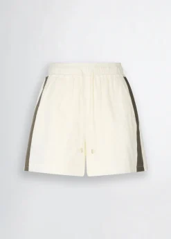 Short in cotone con ricami