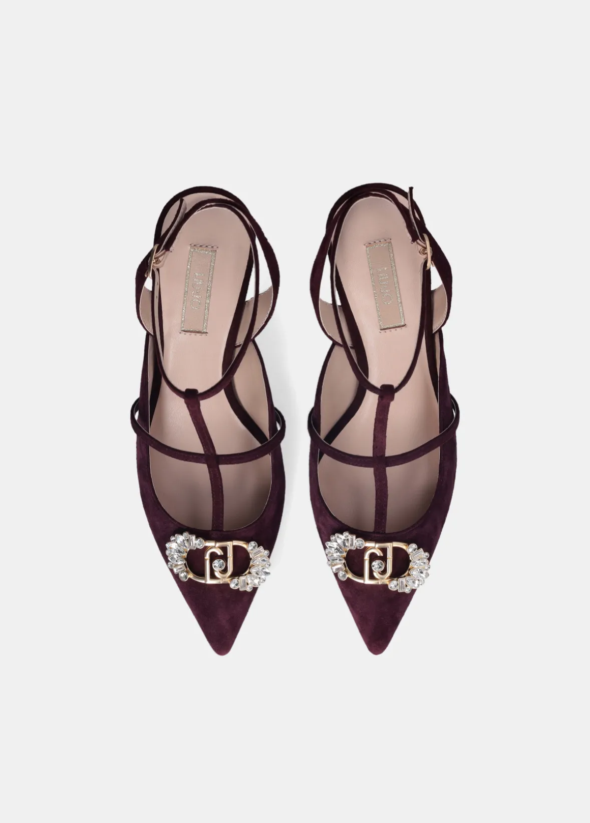 Sling back con logo gioiello