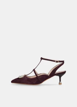 Sling back con logo gioiello