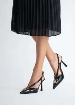 Slingback con maxi logo