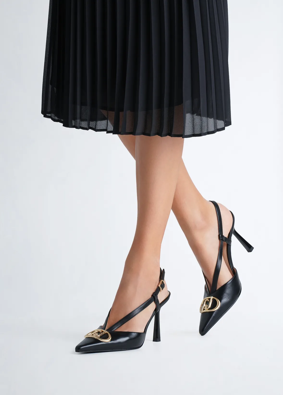 Slingback con maxi logo