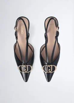 Slingback con maxi logo