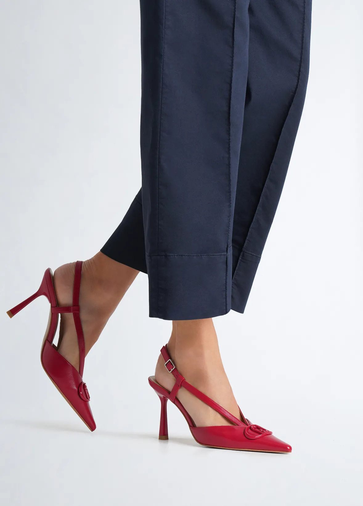 Slingback con maxi logo