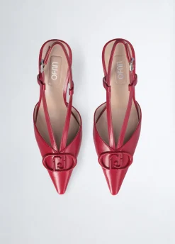 Slingback con maxi logo