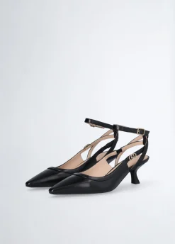 Slingback con tacco basso