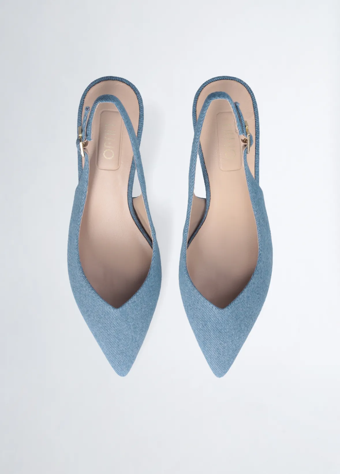 Slingback in denim