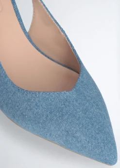 Slingback in denim