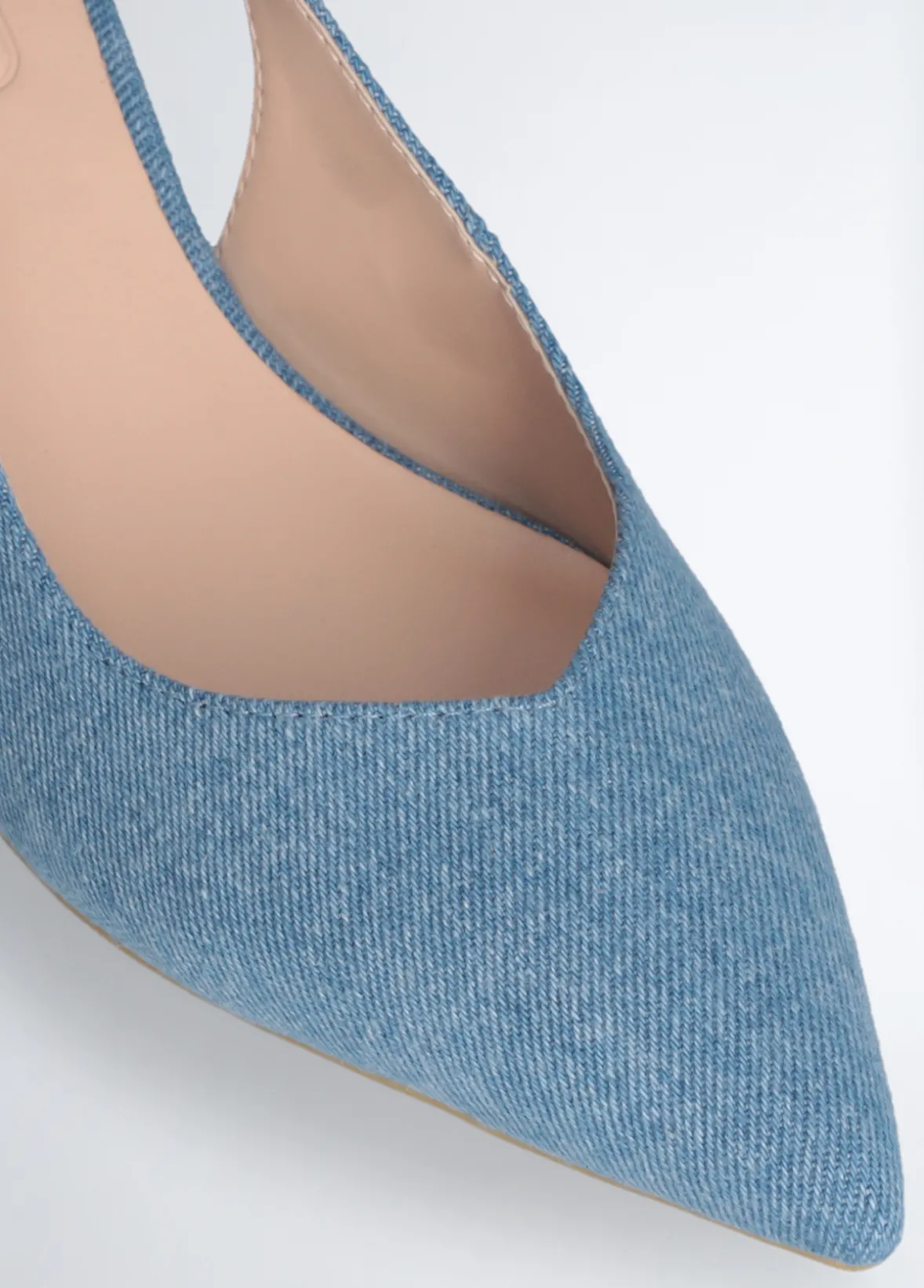 Slingback in denim