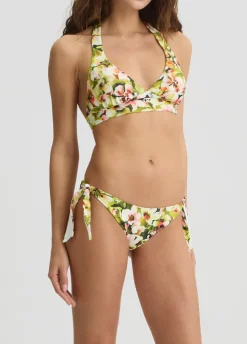Slip da mare con stampa floreale
