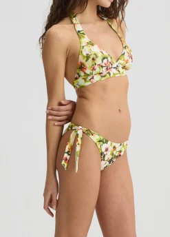 Slip da mare con stampa floreale