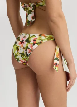 Slip da mare con stampa floreale
