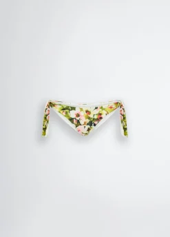 Slip da mare con stampa floreale