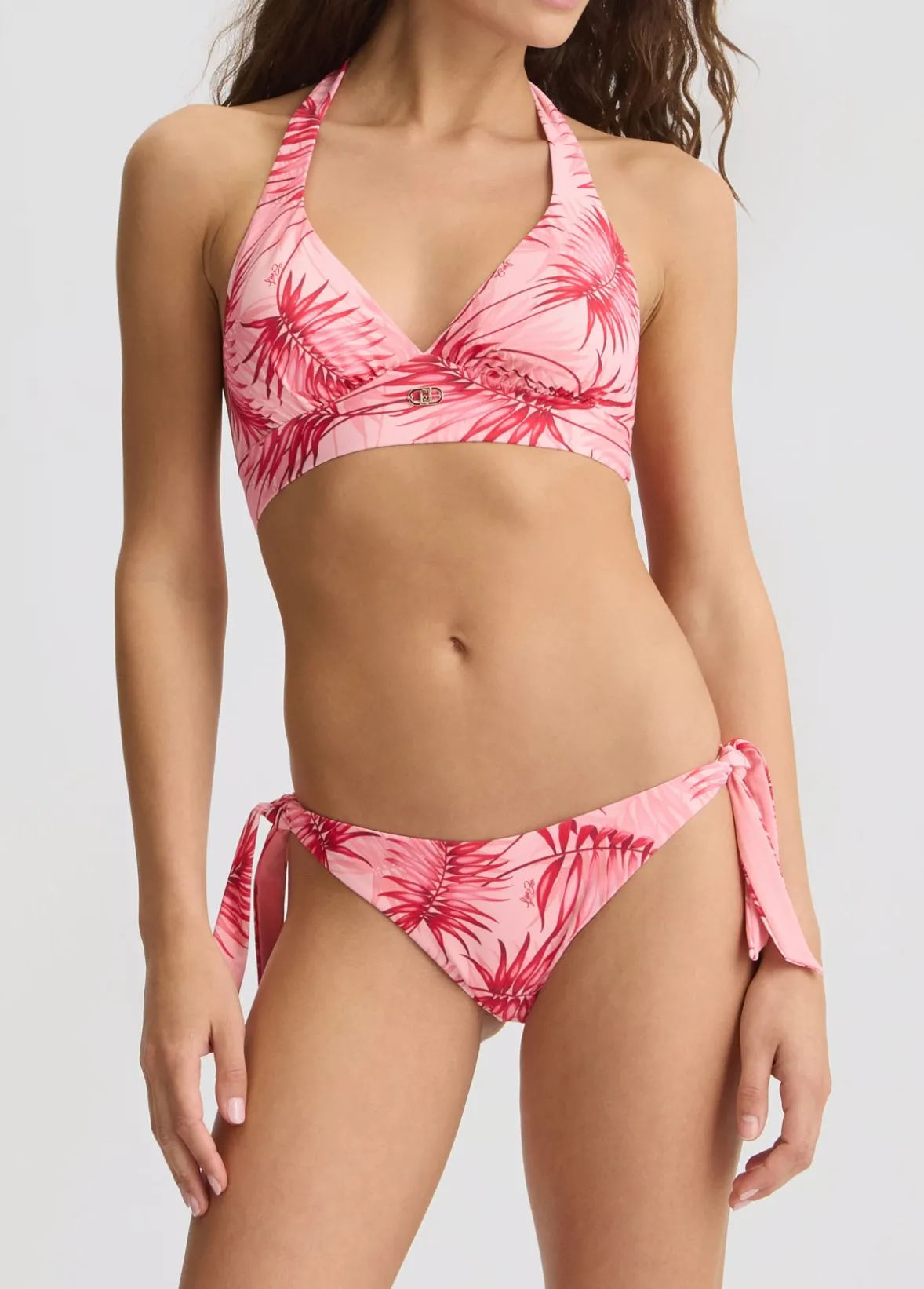 Slip da mare con stampa palme