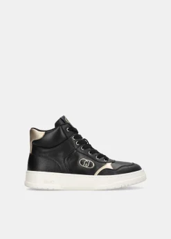 Sneakers basket in pelle