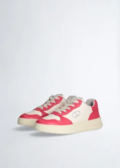 Sneakers bicolor in pelle