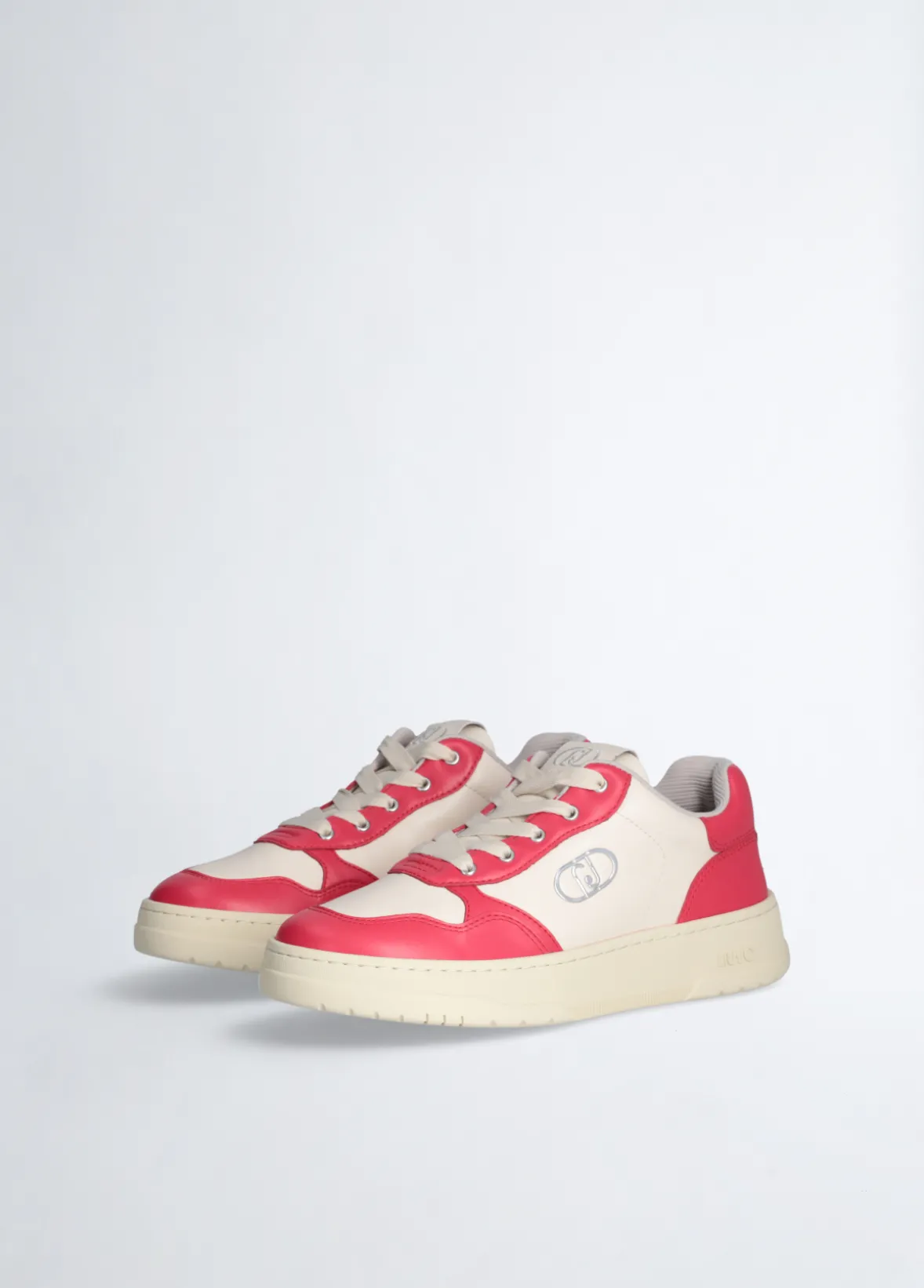 Sneakers bicolor in pelle