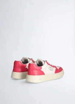 Sneakers bicolor in pelle