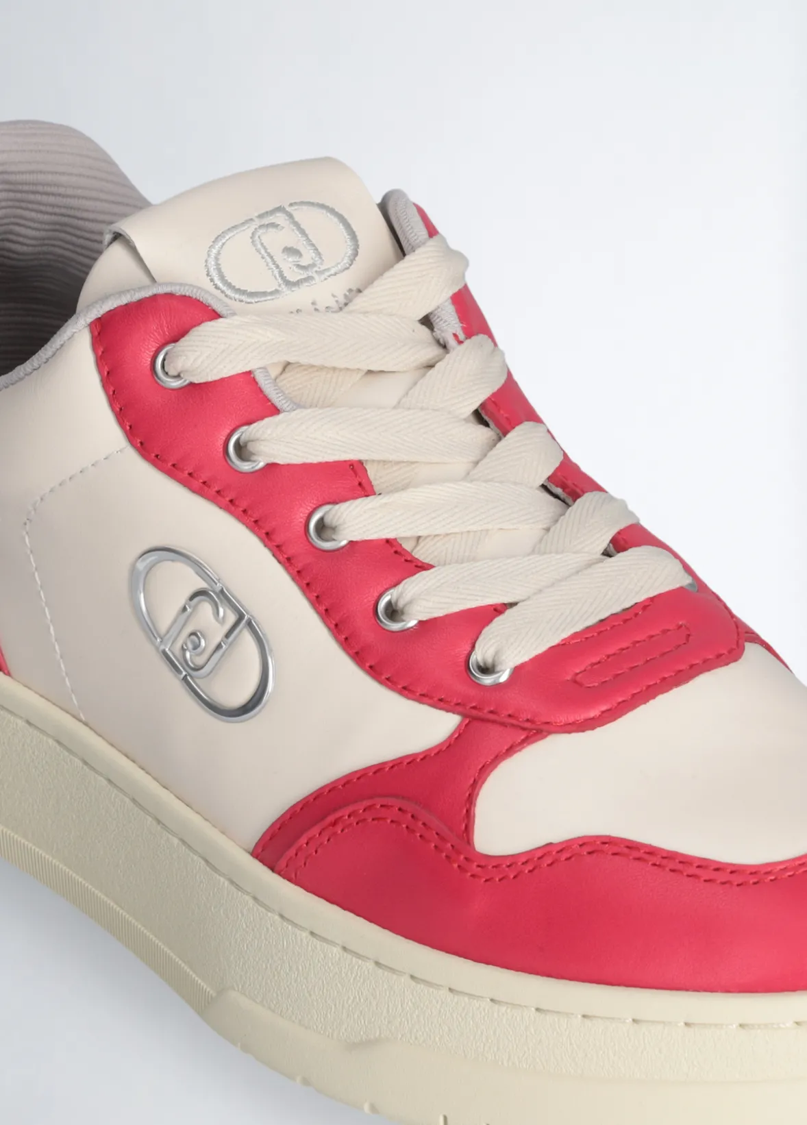 Sneakers bicolor in pelle