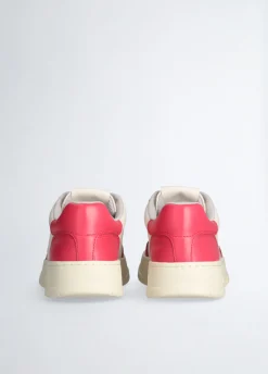 Sneakers bicolor in pelle