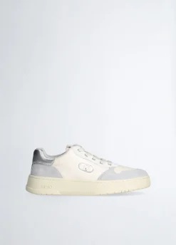Sneakers bicolor in suede