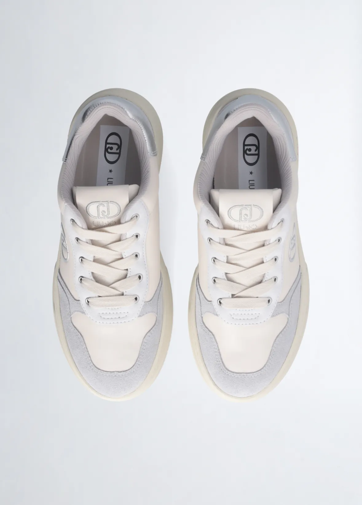 Sneakers bicolor in suede