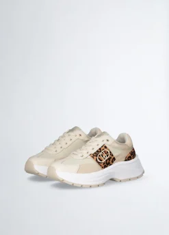 Sneakers con dettagli in cavallino