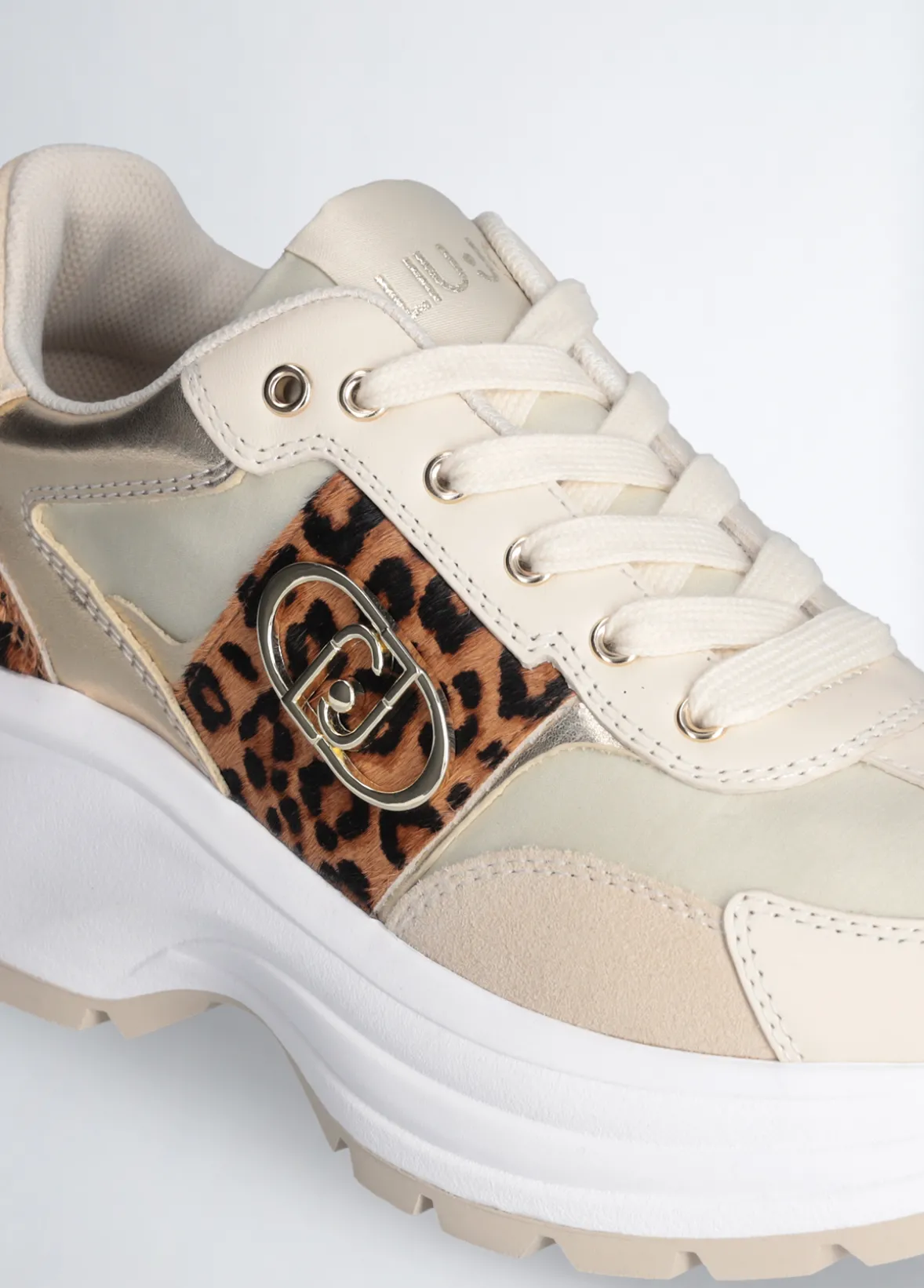 Sneakers con dettagli in cavallino