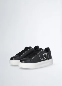 Sneakers con logo gioiello