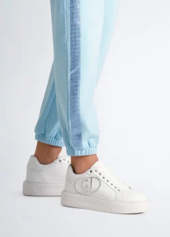 Sneakers con logo gioiello