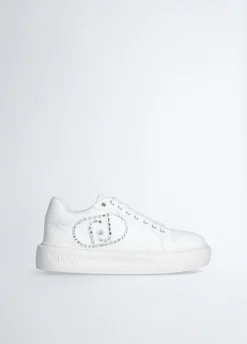 Sneakers con logo gioiello