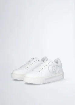 Sneakers con logo gioiello