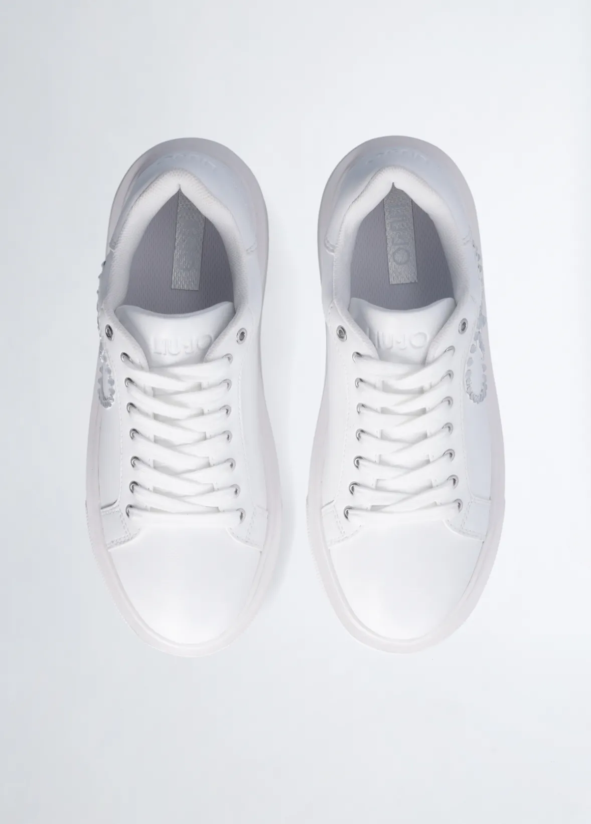 Sneakers con logo gioiello