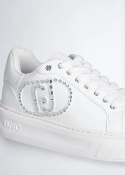 Sneakers con logo gioiello