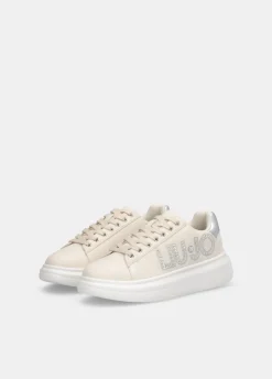 Sneakers con logo gioiello