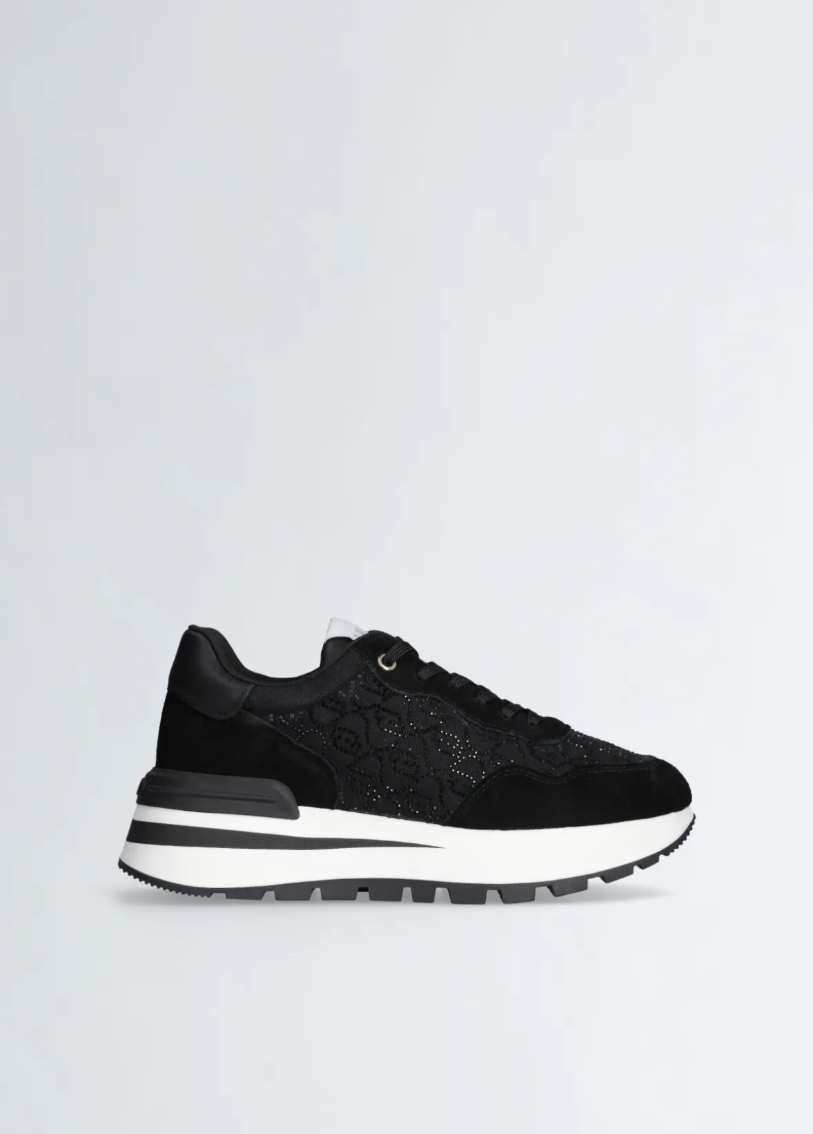 Sneakers con logo strass