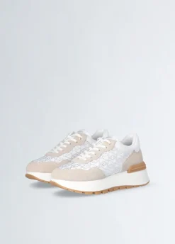 Sneakers con logo strass
