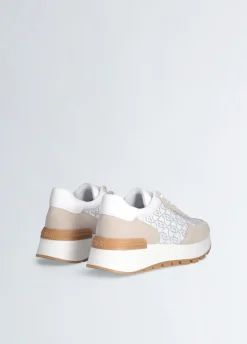 Sneakers con logo strass