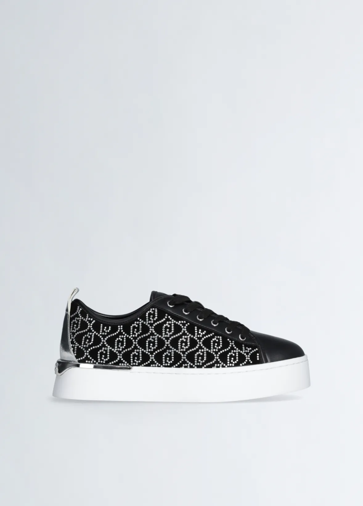 Sneakers con logo strass