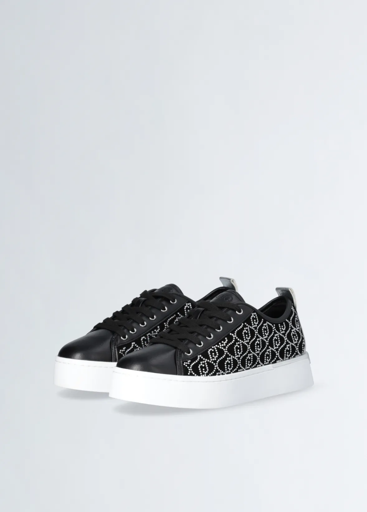 Sneakers con logo strass