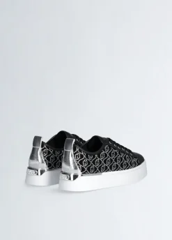 Sneakers con logo strass