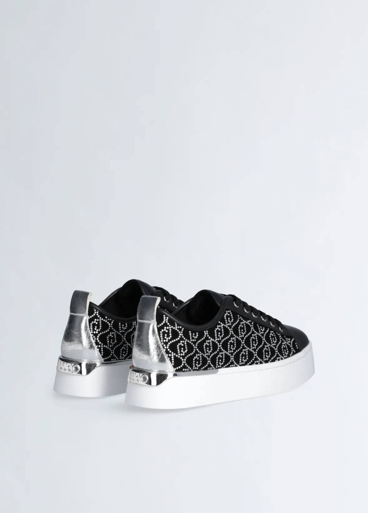 Sneakers con logo strass