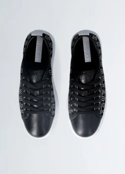 Sneakers con logo strass