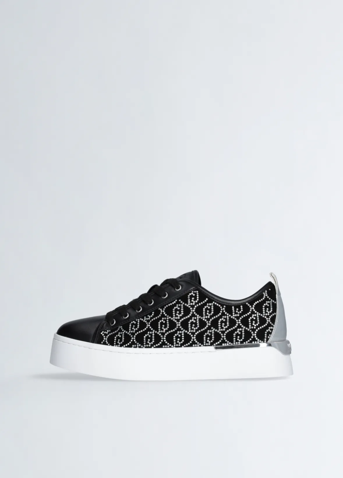 Sneakers con logo strass