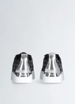 Sneakers con logo strass