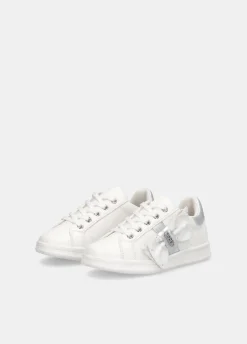 Sneakers con maxi fiocco