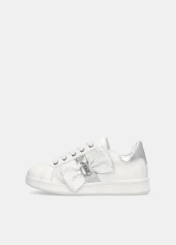 Sneakers con maxi fiocco