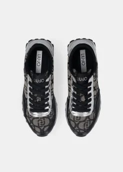 Sneakers con monogram jacquard