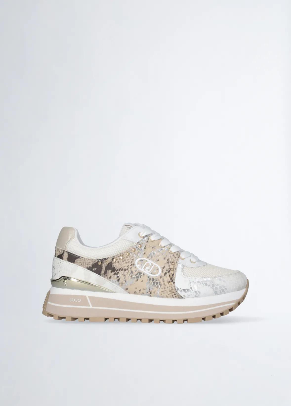 Sneakers con stampa pitone